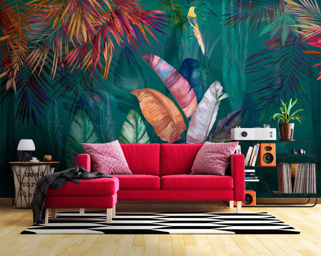 Folhas tropicais vibrantes — interior 6