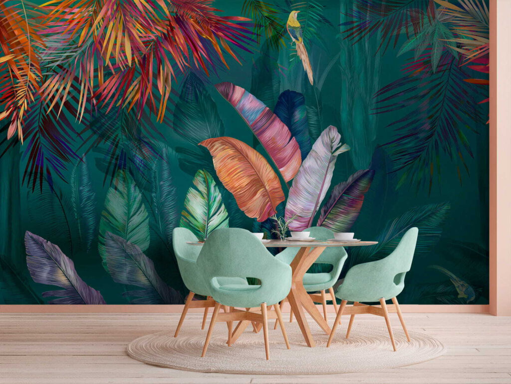 Folhas tropicais vibrantes — interior 8