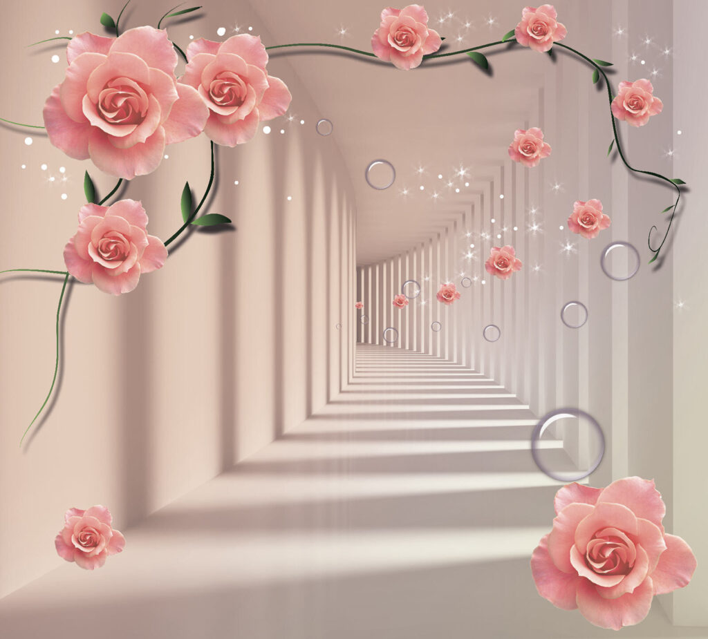 Rosas em nichos — design completo