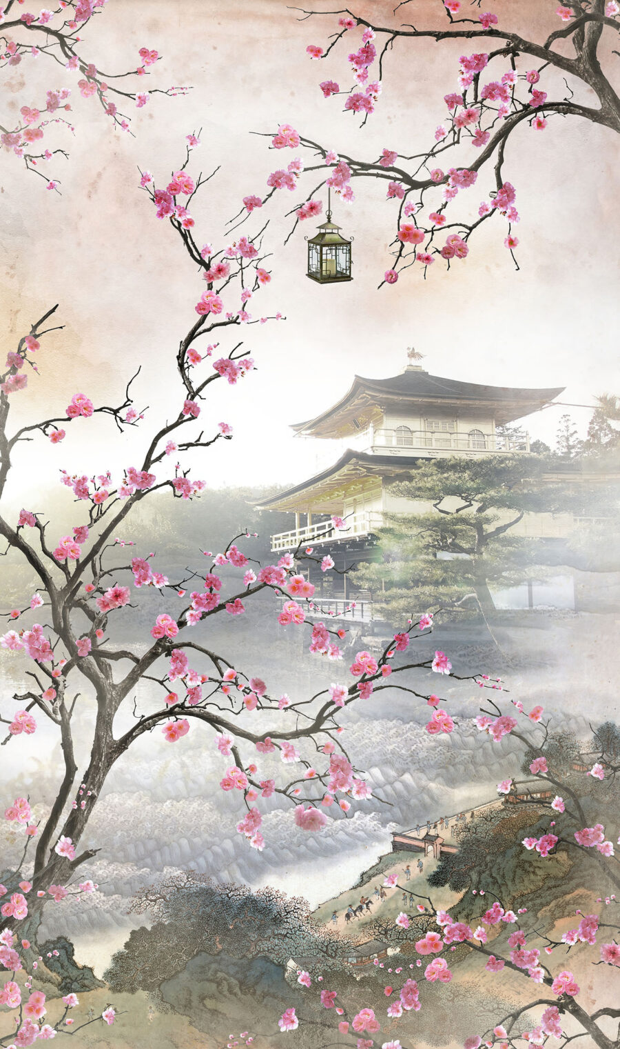Flores junto ao templo — design completo