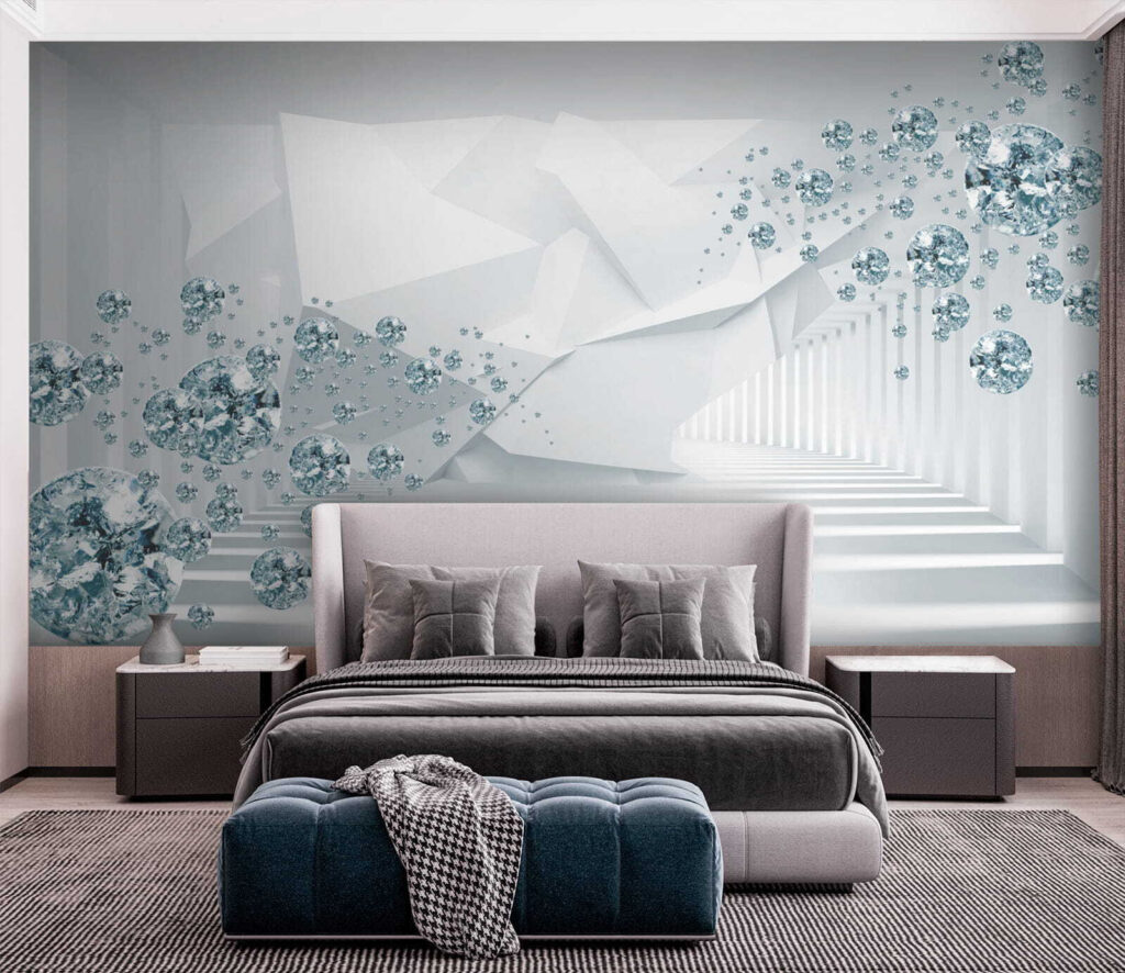 Cristais azuis num corredor — interior 2