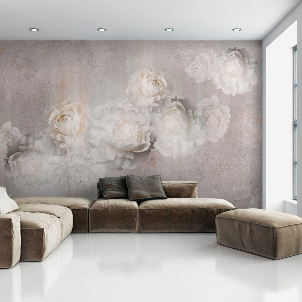 Rosas pálidas sobre cinzento — interior 5