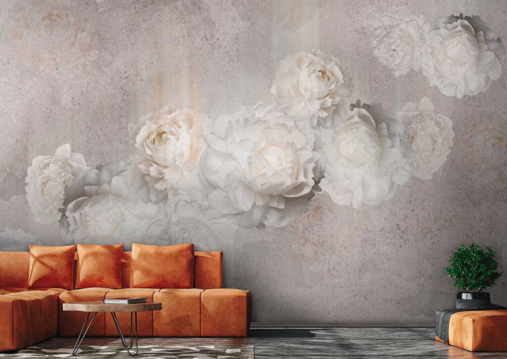 Rosas pálidas sobre cinzento — interior 7