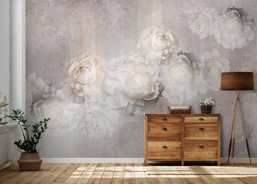 Rosas pálidas sobre cinzento — interior 8