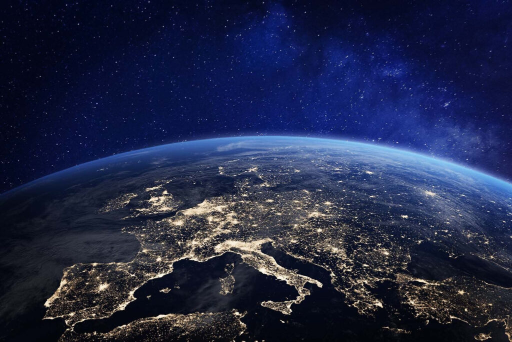 Europa à noite — design completo