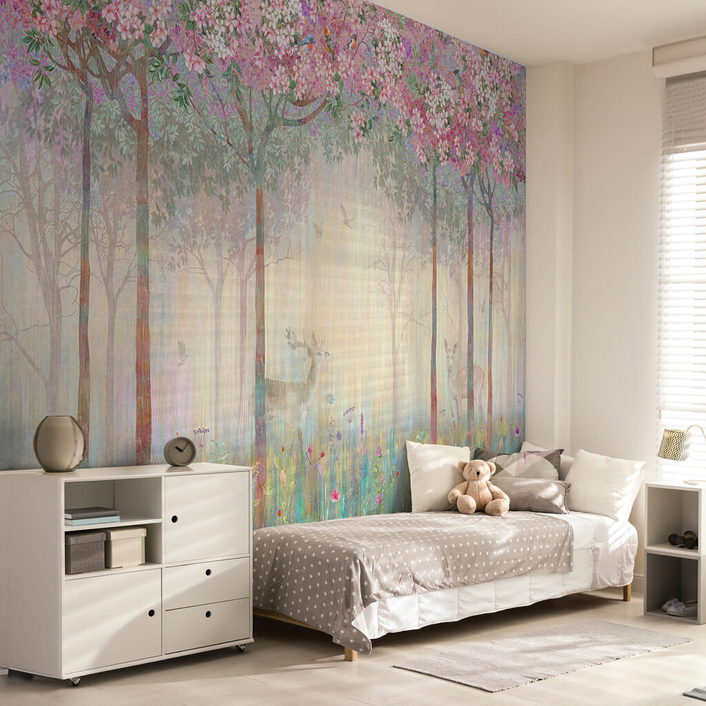 Veados num bosque florido — interior 11