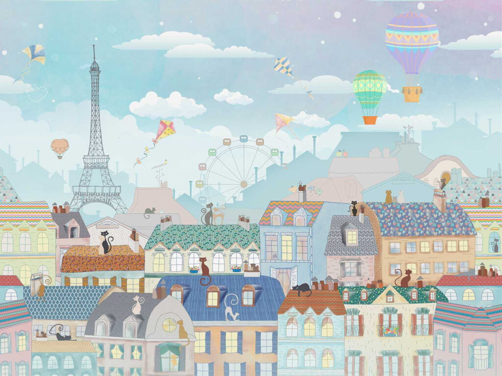 Paris sob balões — design completo