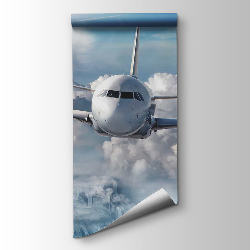Avião sobre nuvens suaves — vista do produto