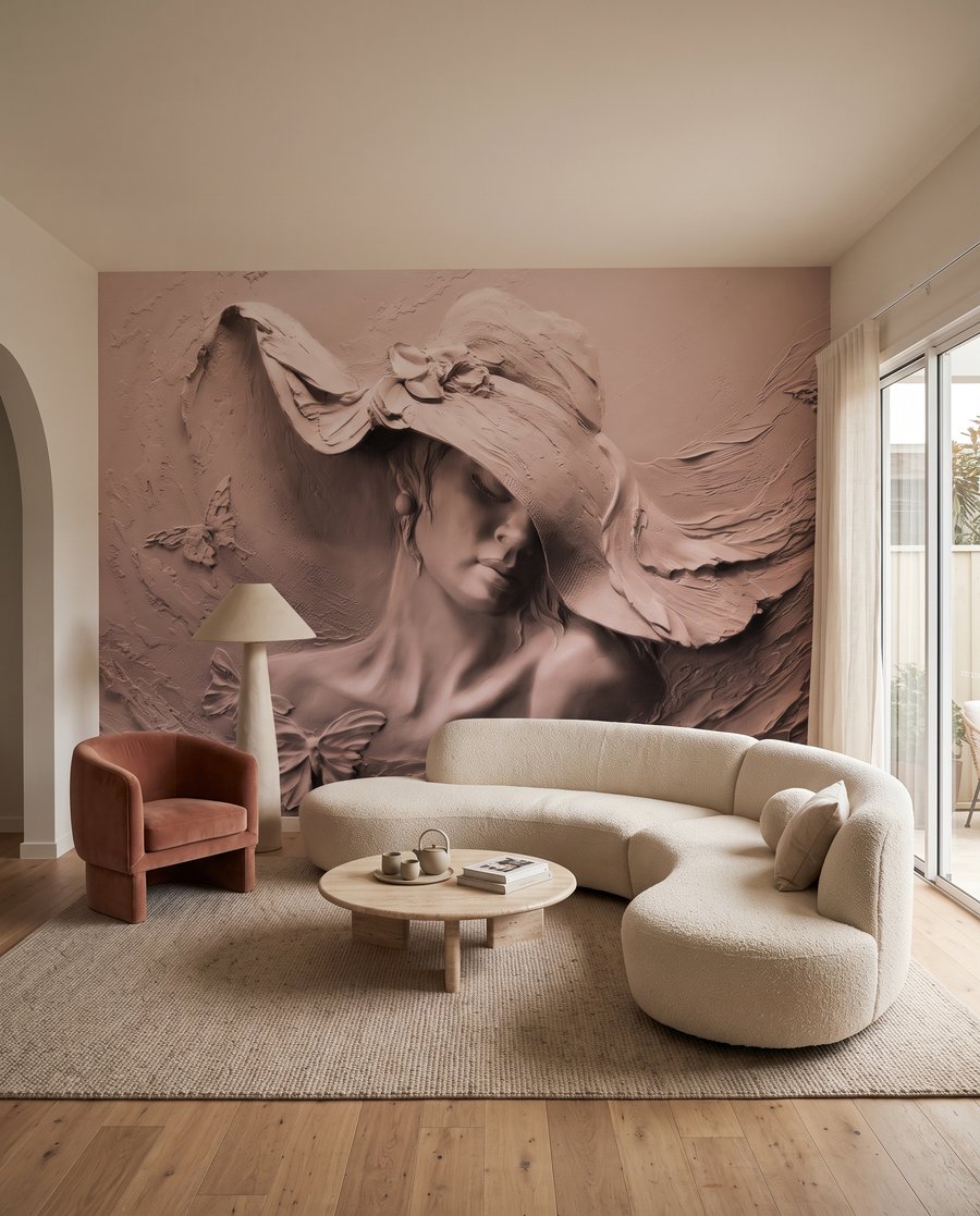 Mulher de chapéu ondulado — interior 2
