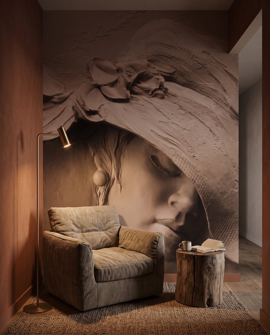 Mulher de chapéu ondulado — interior 3