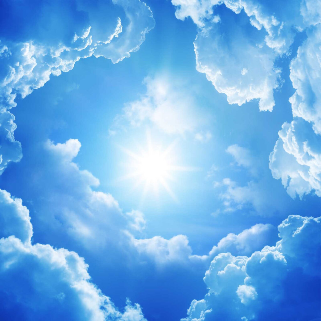 Sol entre as nuvens — design completo