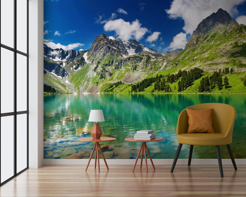 Montanhas refletidas em turquesa — interior 4