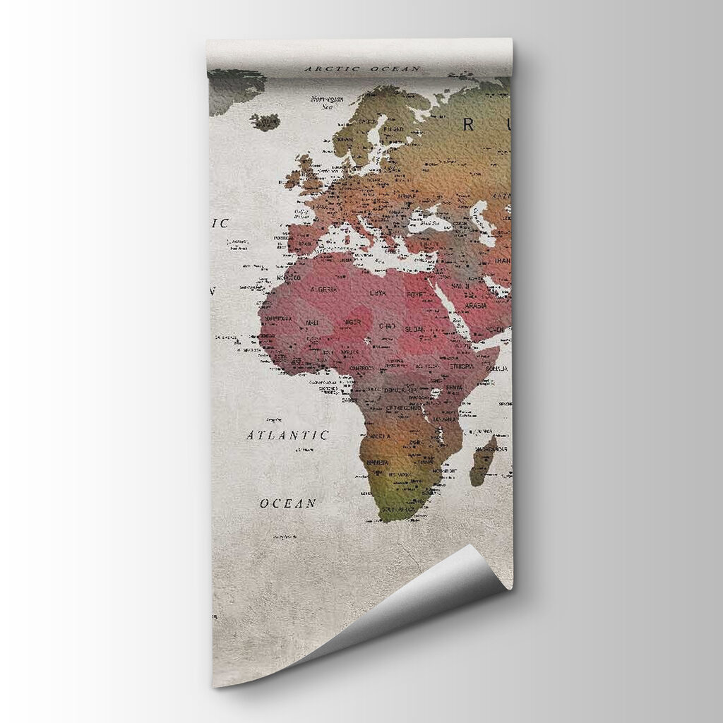 Mapa do mundo envelhecido — vista do produto