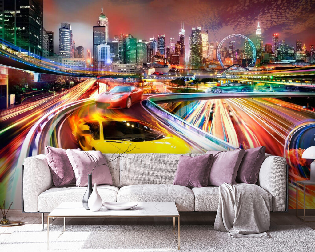 Automóvel desportivo na cidade — interior 3
