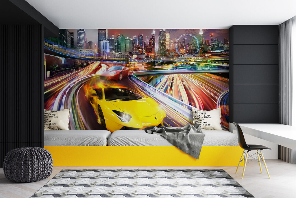 Automóvel desportivo na cidade — interior 7