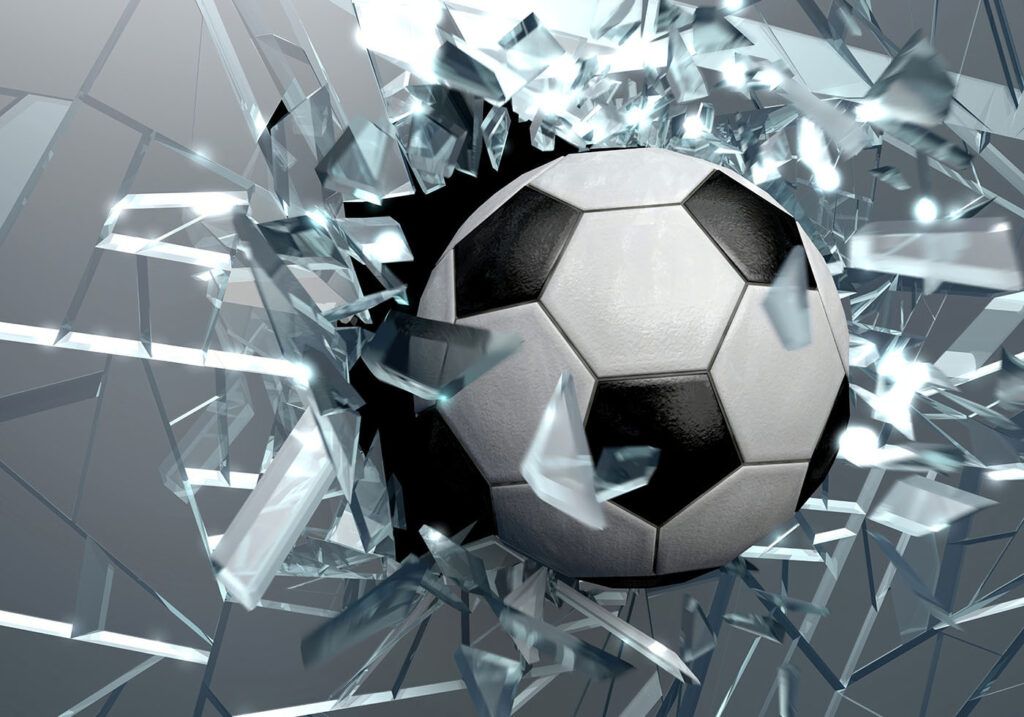 Futebol através de estilhaços — design completo