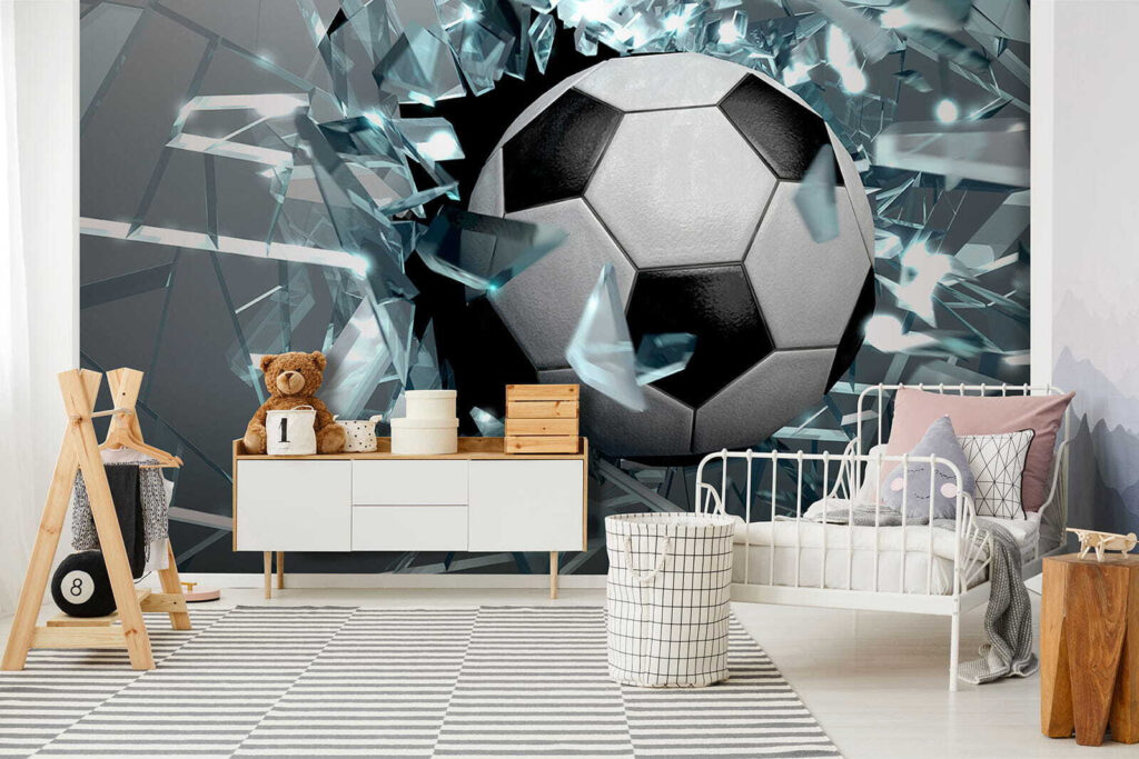 Futebol através de estilhaços num interior