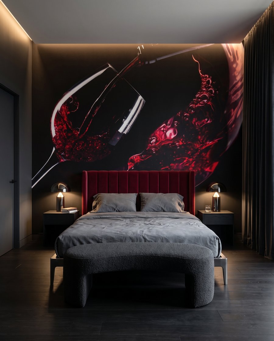 Vinho tinto em movimento — interior 2