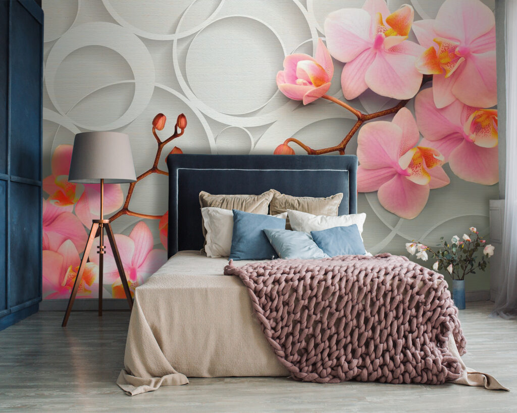 Orquídea cor-de-rosa e círculos — interior 2