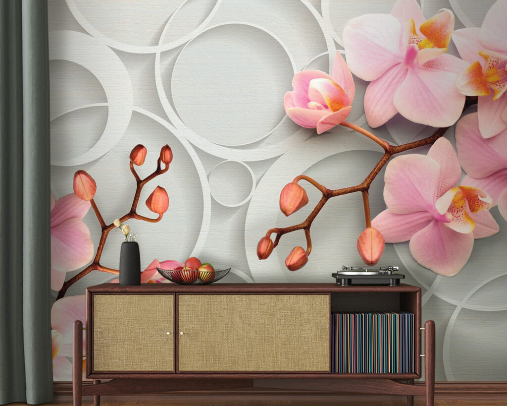Orquídea cor-de-rosa e círculos — interior 3