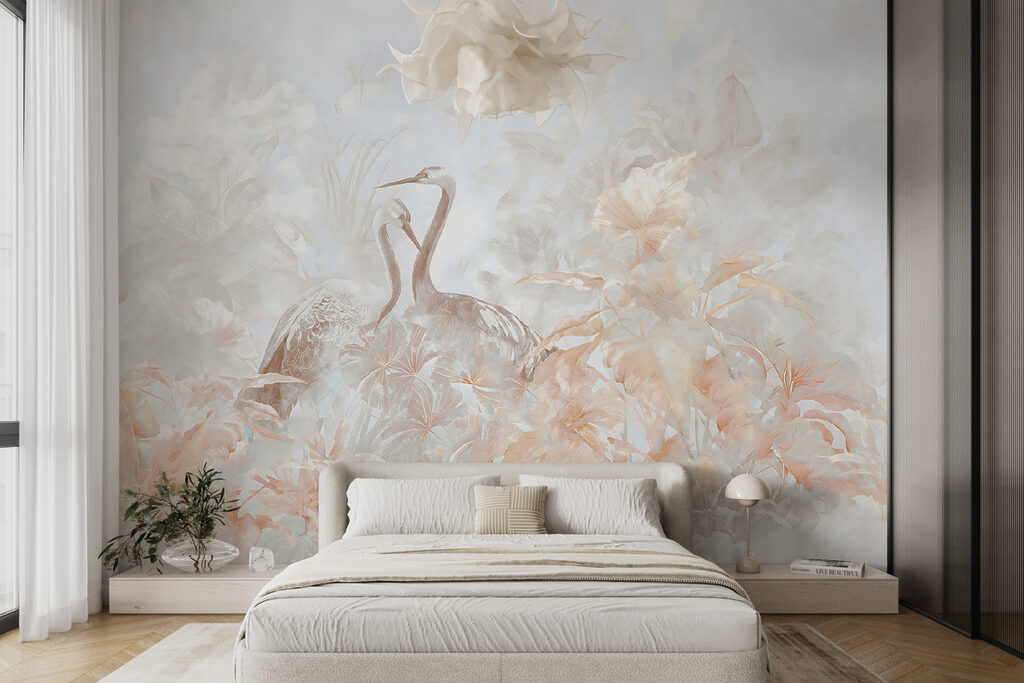 Aves entre flores suaves — interior 2