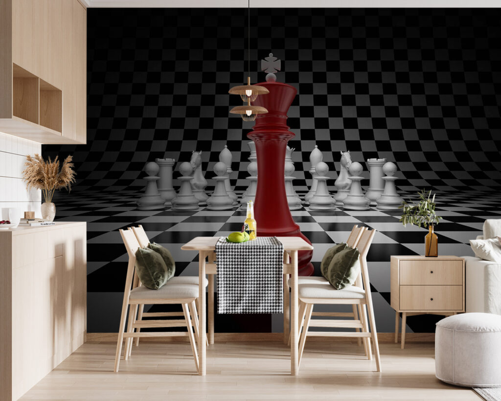 Rei vermelho num tabuleiro — interior 4