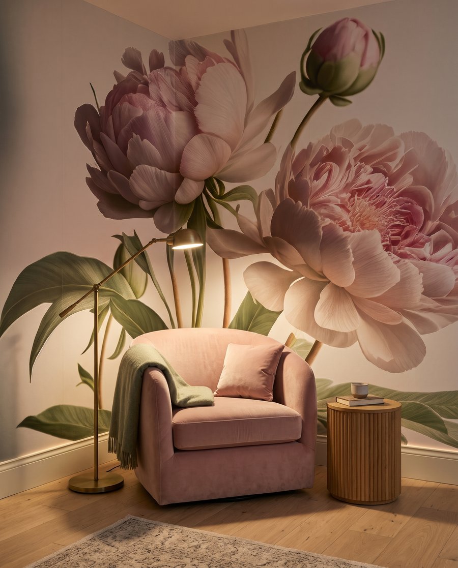 Duas flores em hastes — interior 3