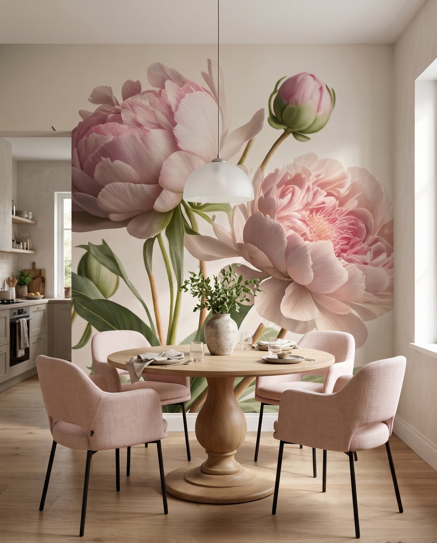 Duas flores em hastes — interior 1