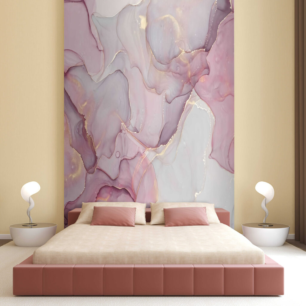 Cor-de-rosa com veios dourados — interior 2