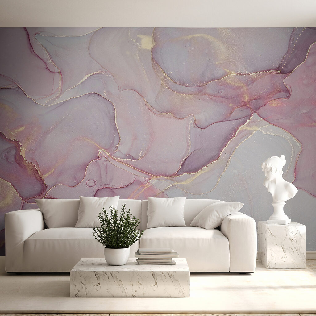 Cor-de-rosa com veios dourados — interior 4