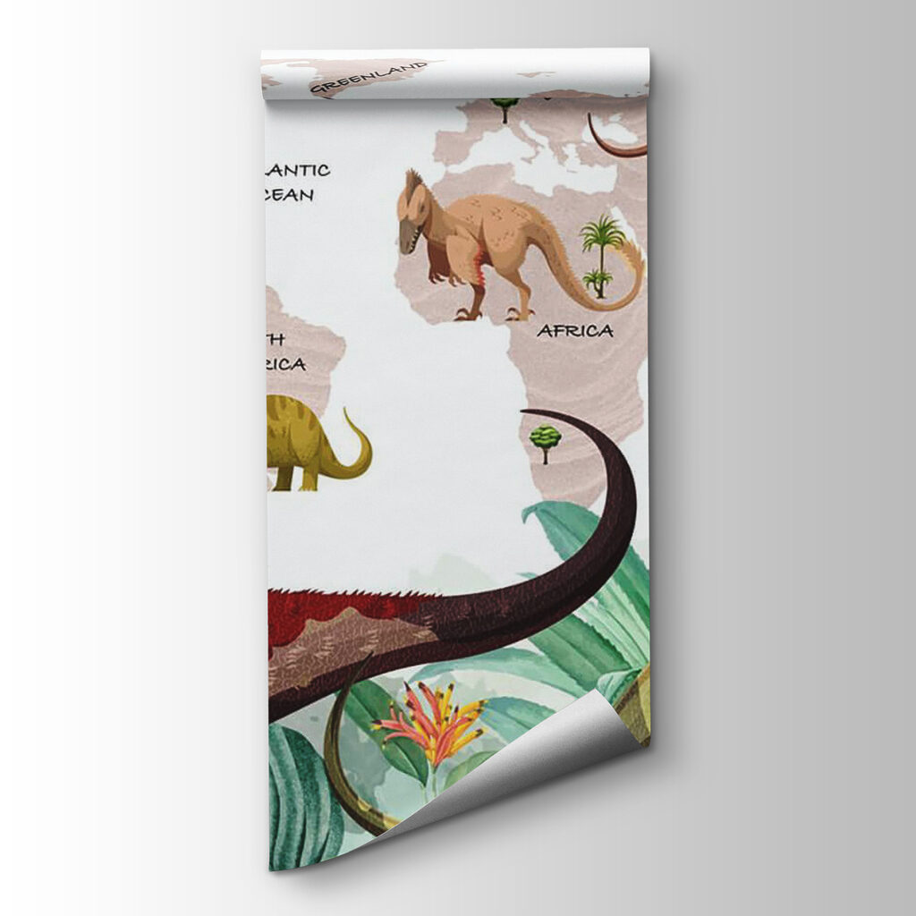 Dinossauros num mapa — vista do produto