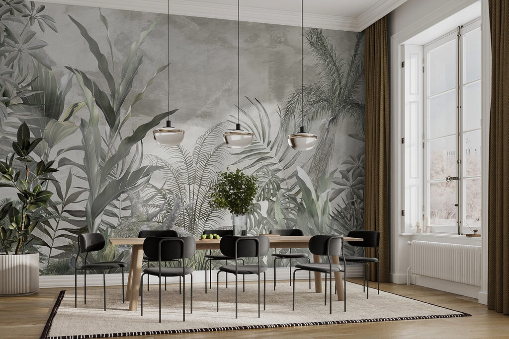 Jardim em cinzento-esverdeado — interior 5