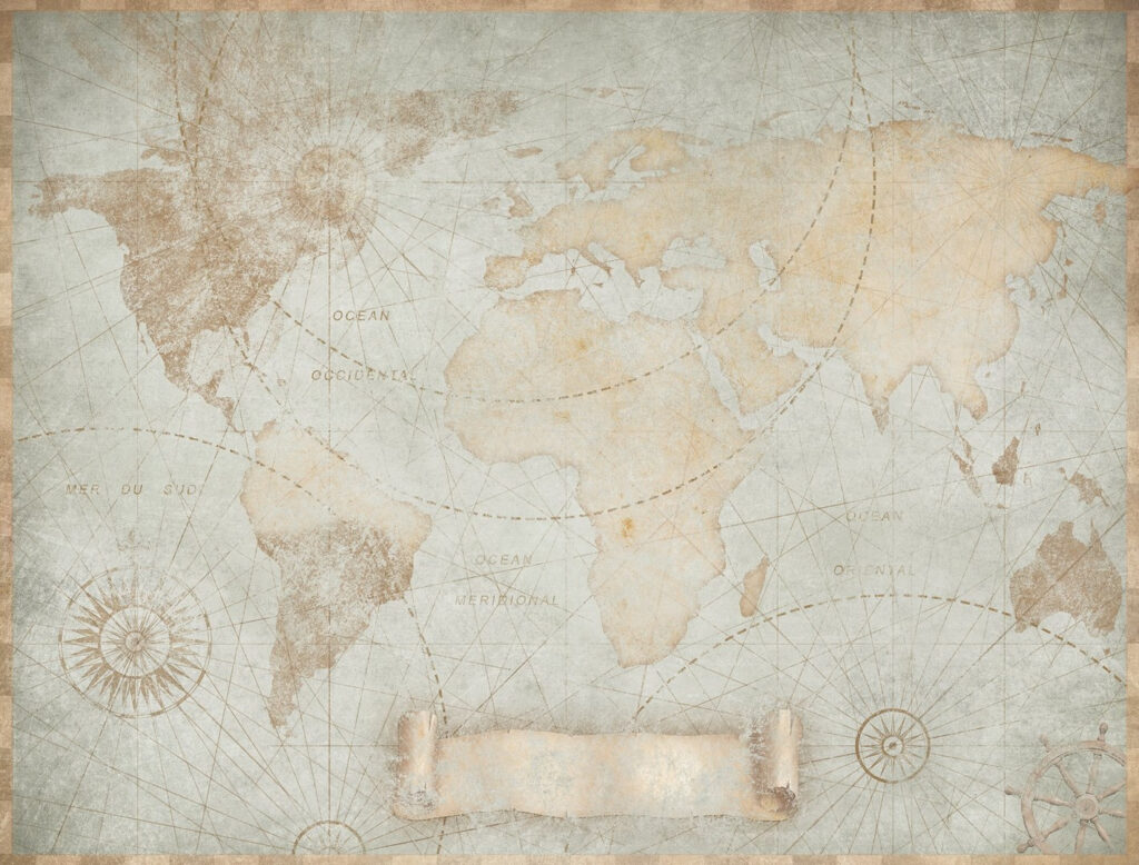 Mapa antigo do mundo — design completo