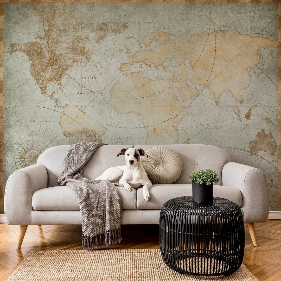 Mapa antigo do mundo — interior 2