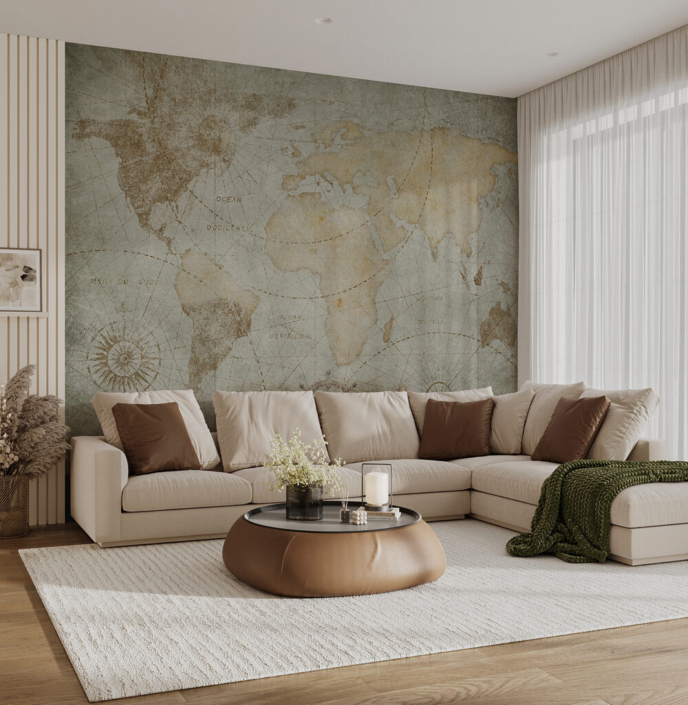 Mapa antigo do mundo — interior 4