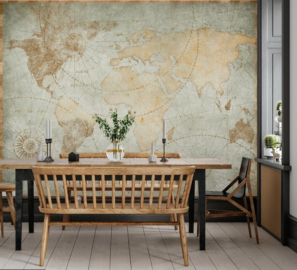 Mapa antigo do mundo — interior 3