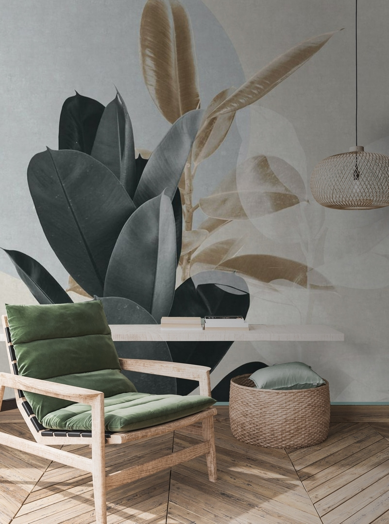 Folhas sobre um círculo — interior 1