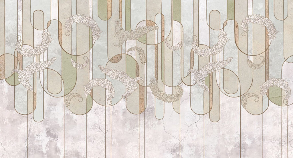 Arcos geométricos sobre branco — design completo