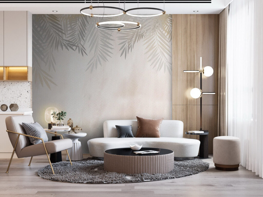 Folhas pálidas de palmeira — interior 2