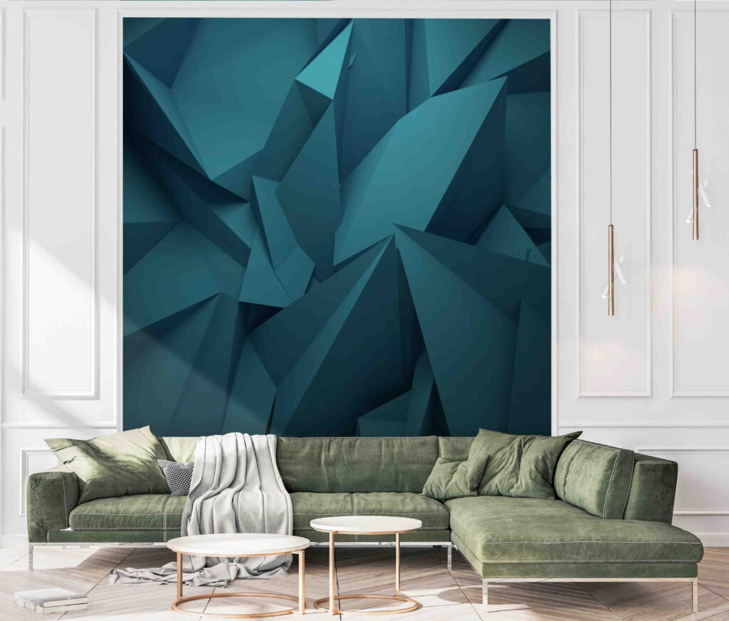 Facetas turquesa com sombra — interior 2