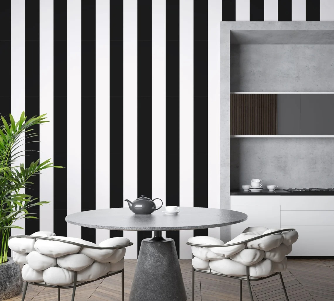 Faixas verticais contínuas — interior 2