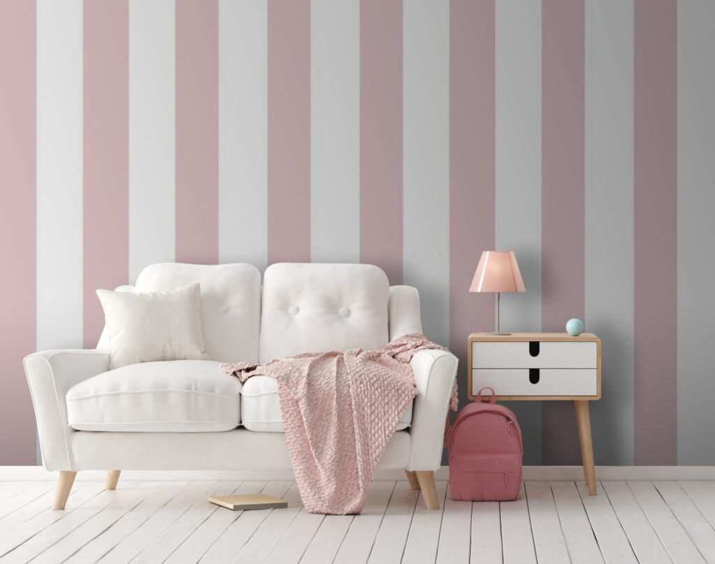 Riscas cor-de-rosa em creme — interior 3