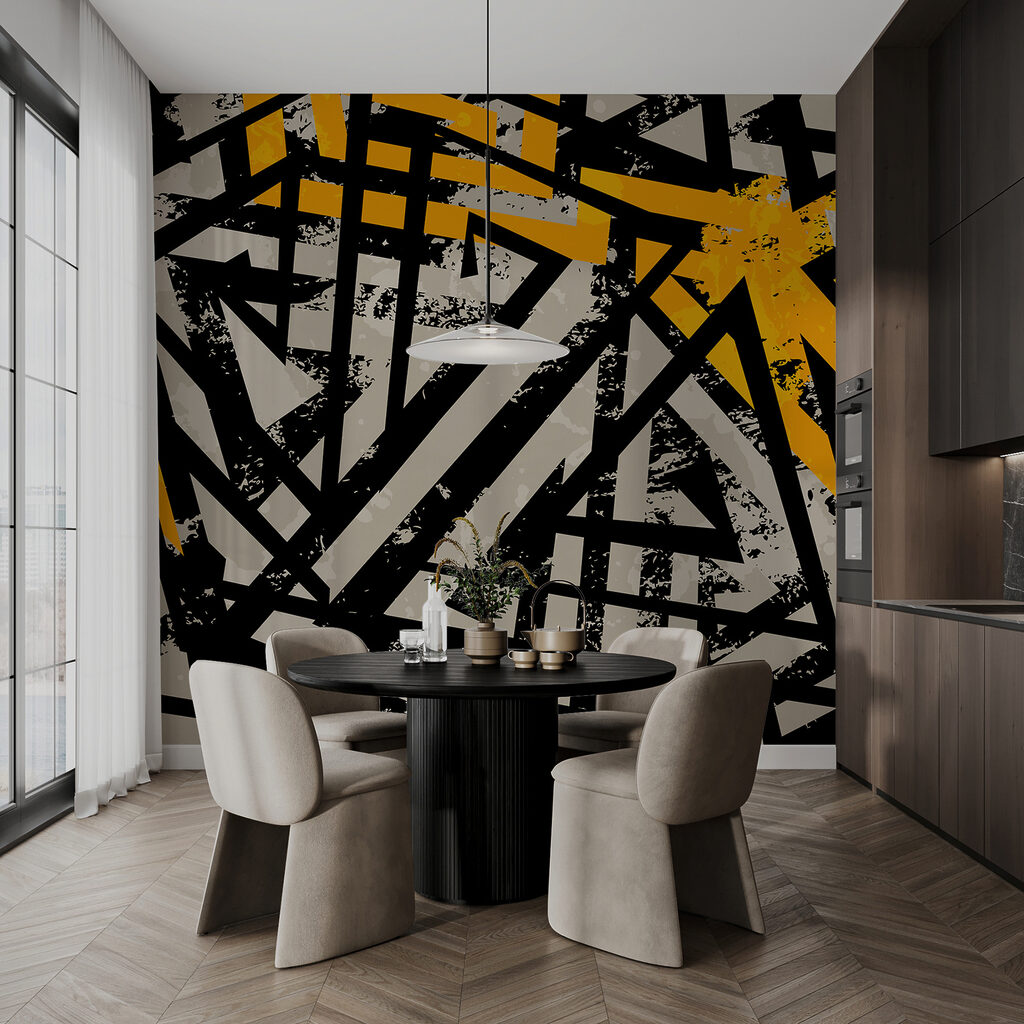 Linhas pretas com amarelo — interior 4