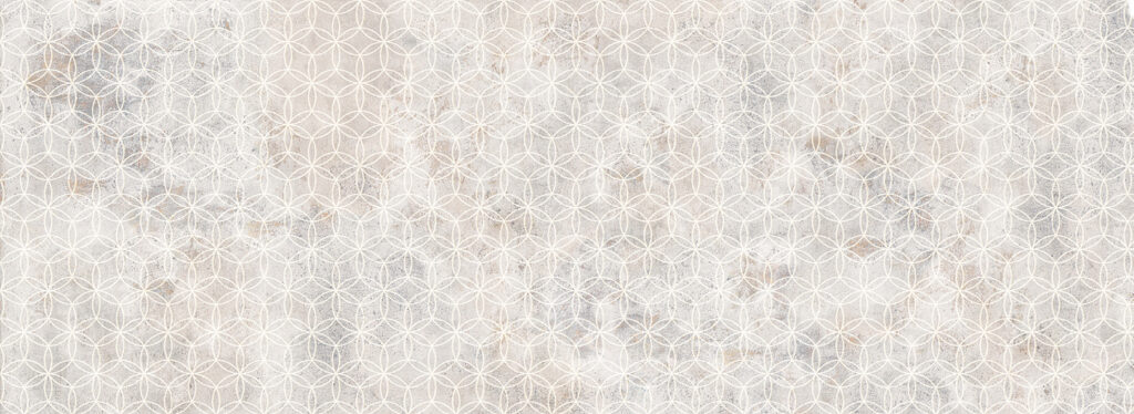Geometria clara sobre branco — design completo