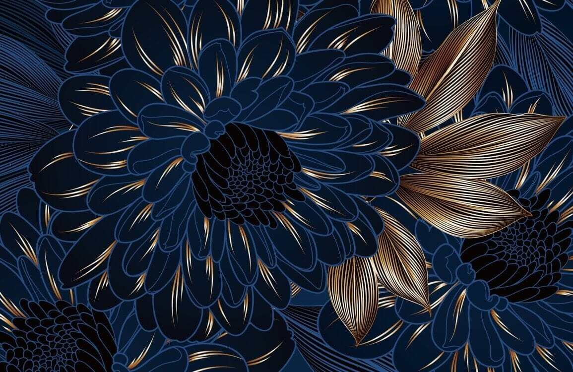Flores de pétalas longas — design completo