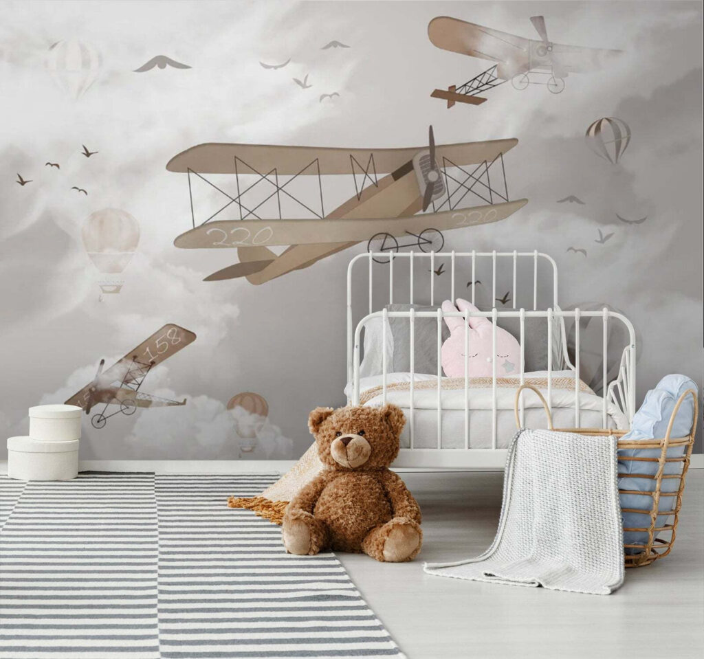 Aviões antigos entre nuvens — interior 3