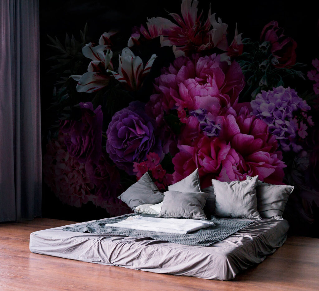 Flores roxas à noite — interior 2
