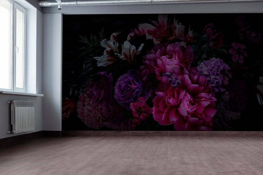 Flores roxas à noite — interior 3