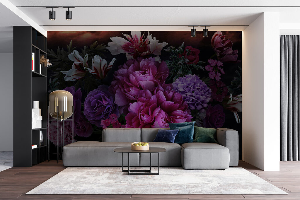 Flores roxas à noite — interior 5