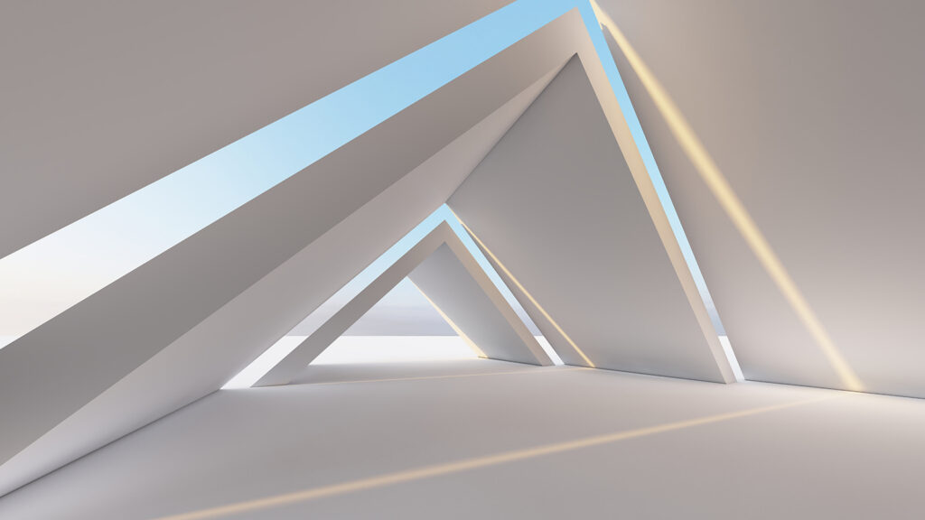 Corredor triangular — design completo